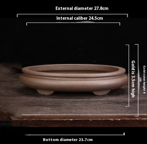 Ceramic Orchid Pot with Breathable Self-Priming Design - Houseplant Flower Container