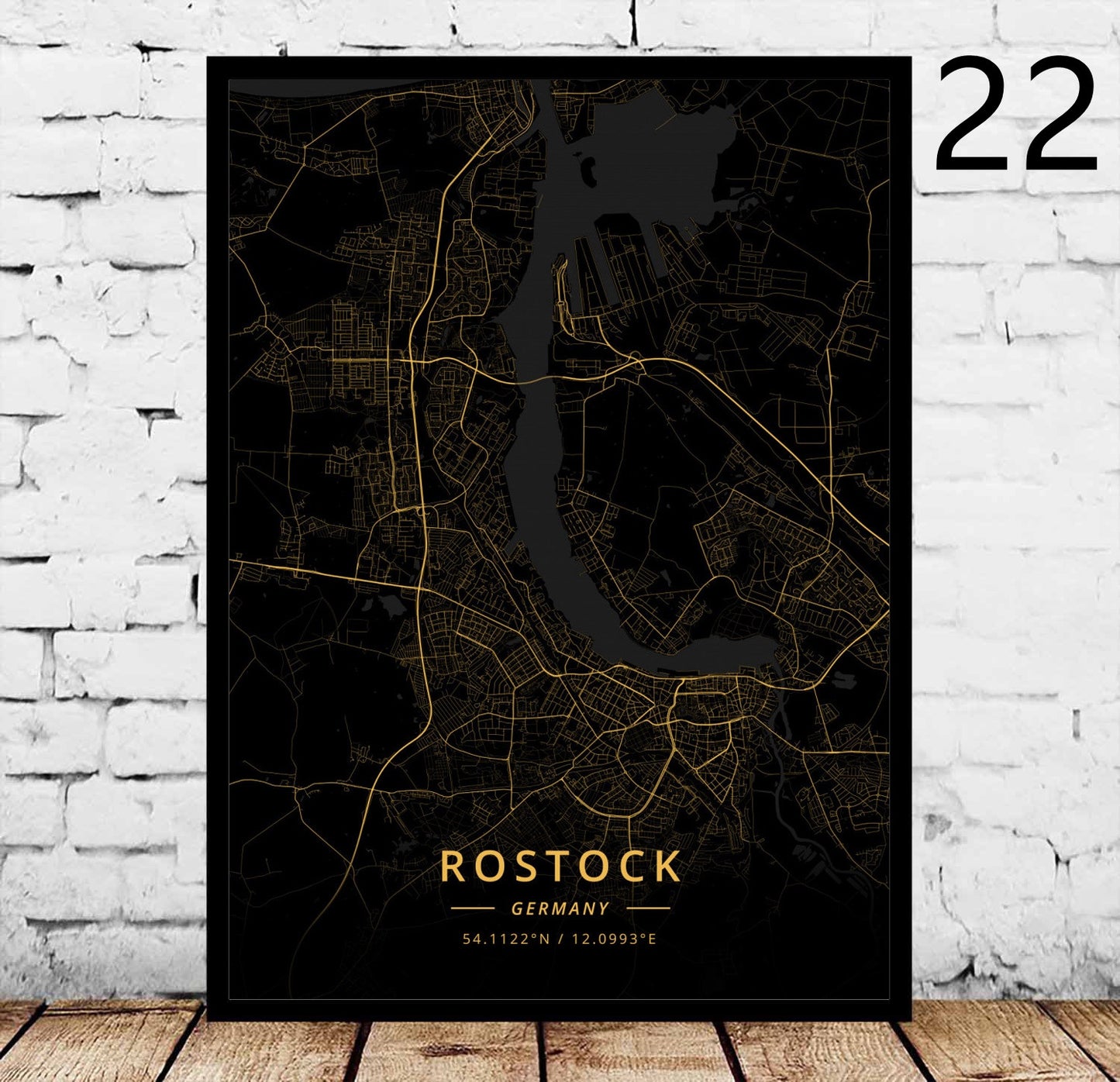 Decorative Canvas Art Poster for Home & Garden Wall Decor - Rostock's City
