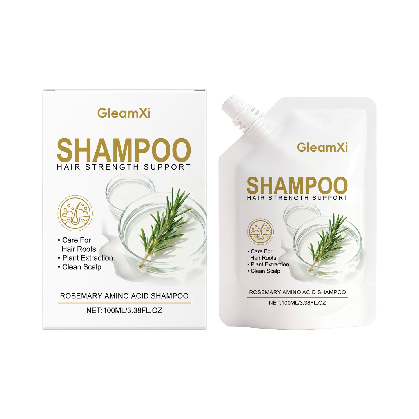 Rosemary Amino Acid Volumizing Shampoo - 100ML Hair Care for Thickening