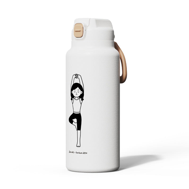 Large Capacity Cute Belly Cup - Food Grade PP and Stainless Steel Drinkware