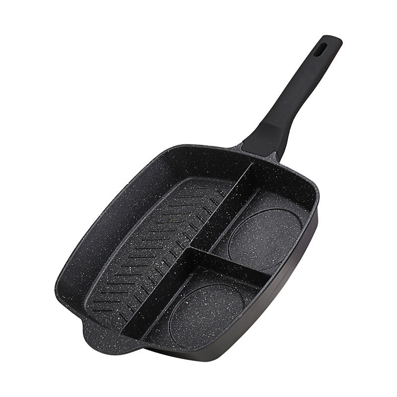 Non-Stick Multi-Function Omelette Pan with 3-in-1 Design, Black