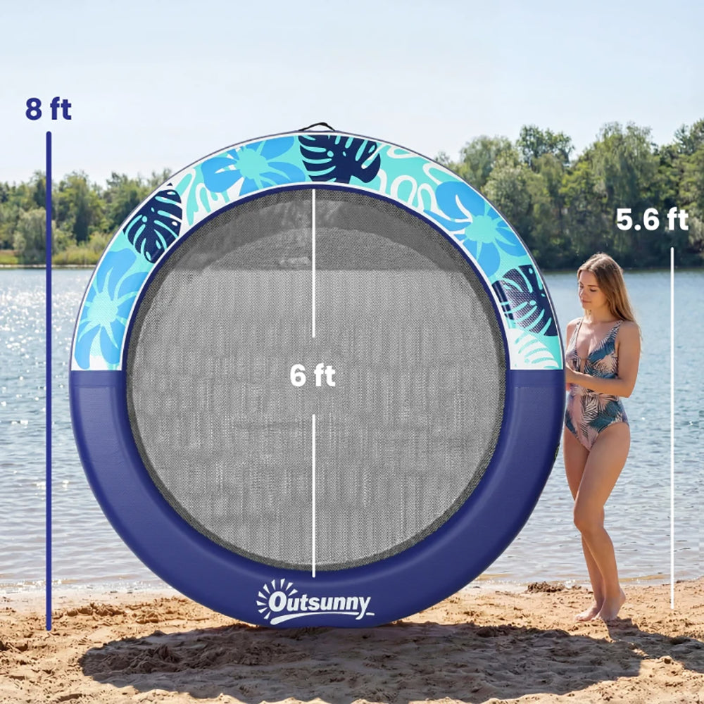 8FT Inflatable Water Hammock - Thick Plastic Floating Dock