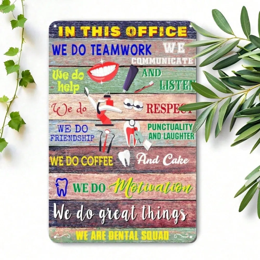 Vintage Metal Tin Sign - Inspirational Teamwork Quotes Wall Art