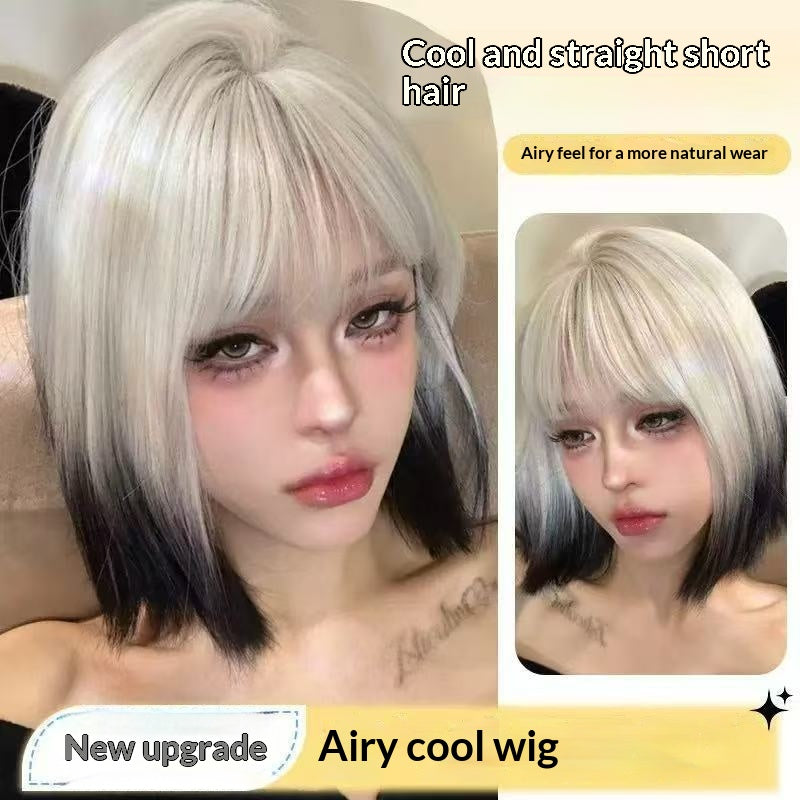 Fashionable Long Straight Wig with Wispy Bangs - Multiple Colors for Women