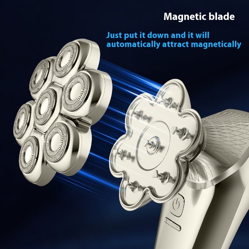 Rechargeable Electric Shaver - Magnetic Floating Head