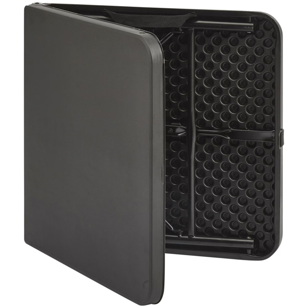 40-Inch Adjustable Height Folding Table - Rich Black