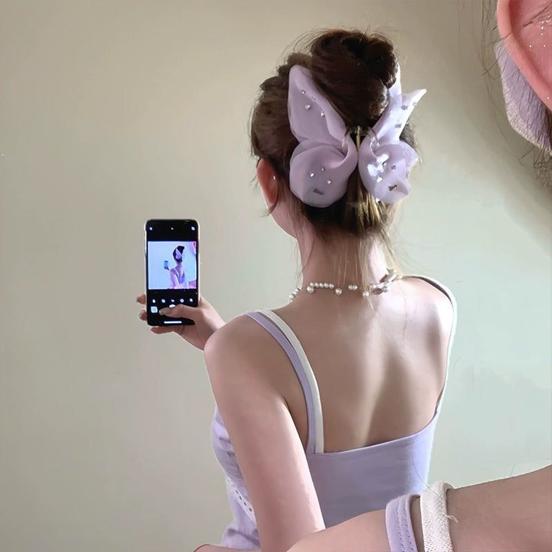 Tulle Butterfly Hair Clip - Mesh Grip Barrette
