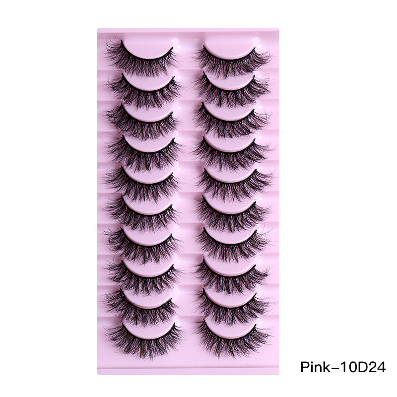 Natural Thick Curly False Eyelashes 10 Pairs Assorted Styles