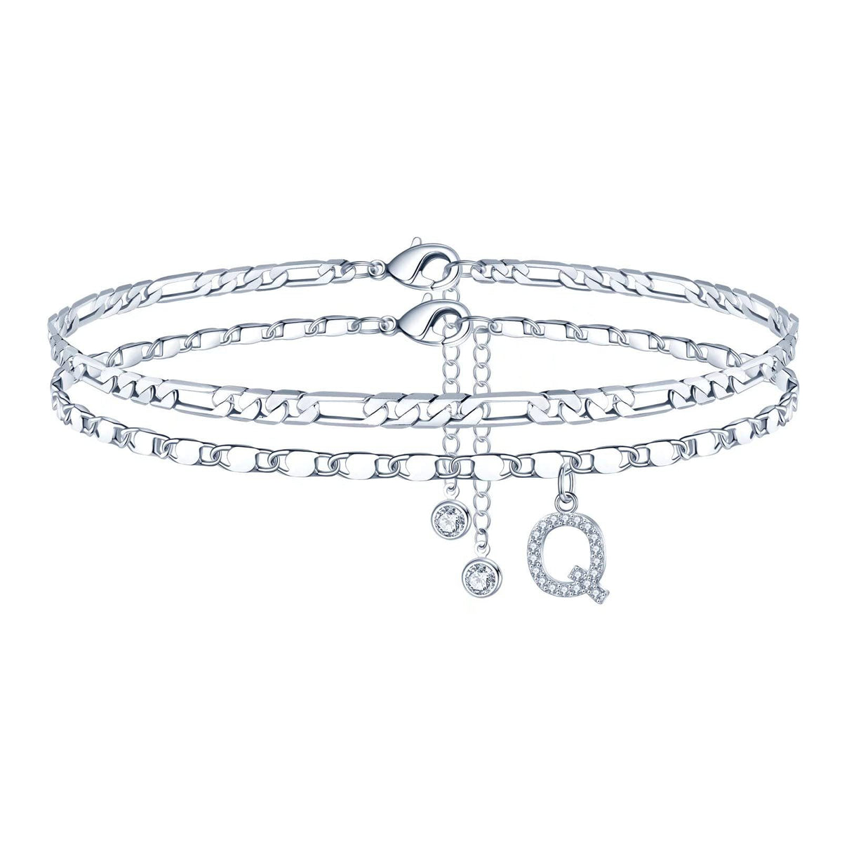 Simple Fashion Bead Double-circle Anklet
