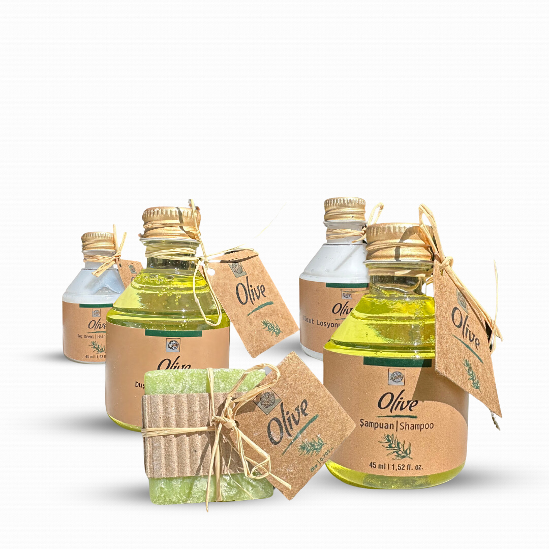 125-Piece Travel Size Toiletries Kit - Olive Blossom Scented Bulk Set