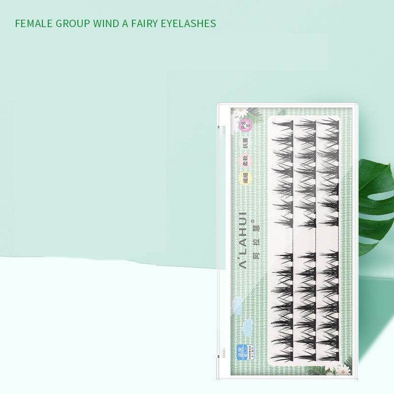 False Eyelashes Segmented Little Devil - Single Line, Hard Stem, Cut Style