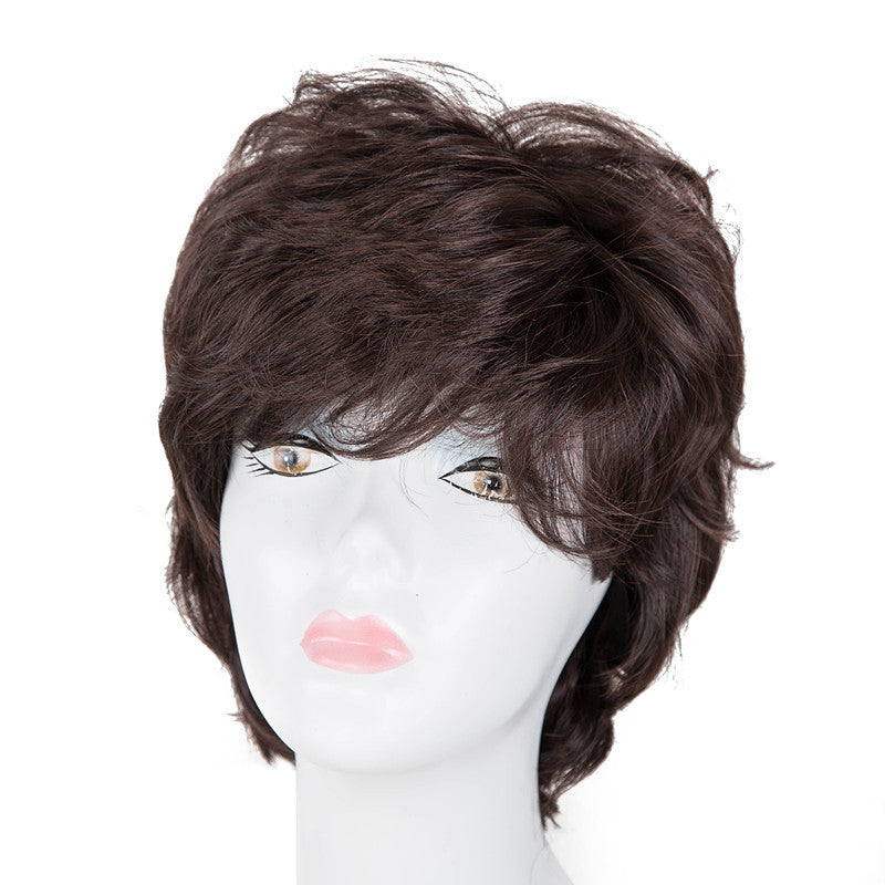 Synthetic Hair Wig for Ladies - Short, Rolled, High-Temperature Fiber
