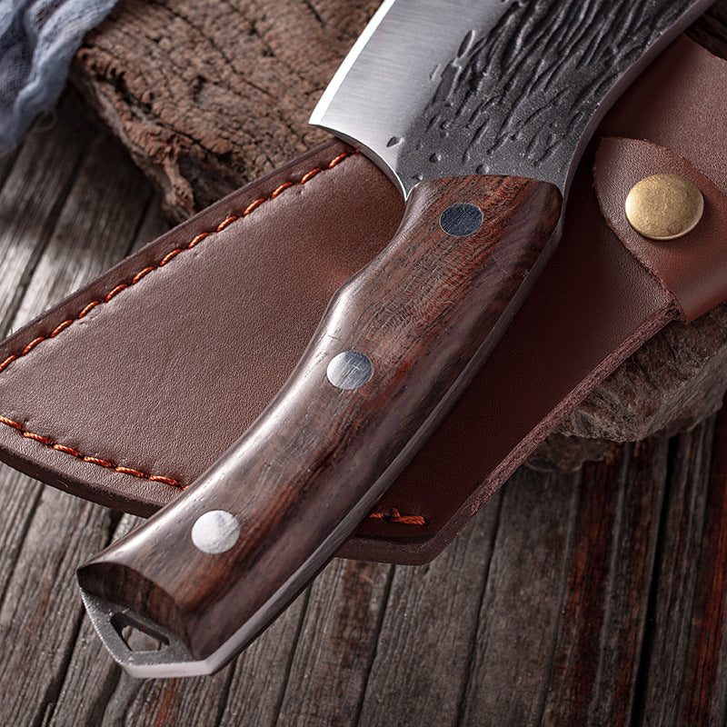 Outdoor Bone Chopping Hook Knife with Sheath - Portable Kitchen Tool