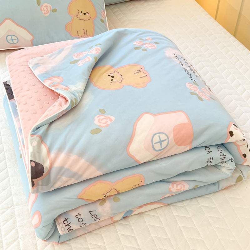 Summer Dormitory Single Cool Feeling Quilt - Multiple Sizes & Patterns