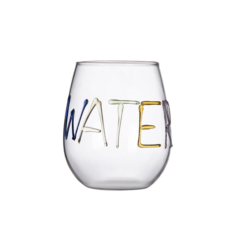 Egg-Shaped Glass Milk Drink Cup - 401-500ml Borosilicate Drinking Glass