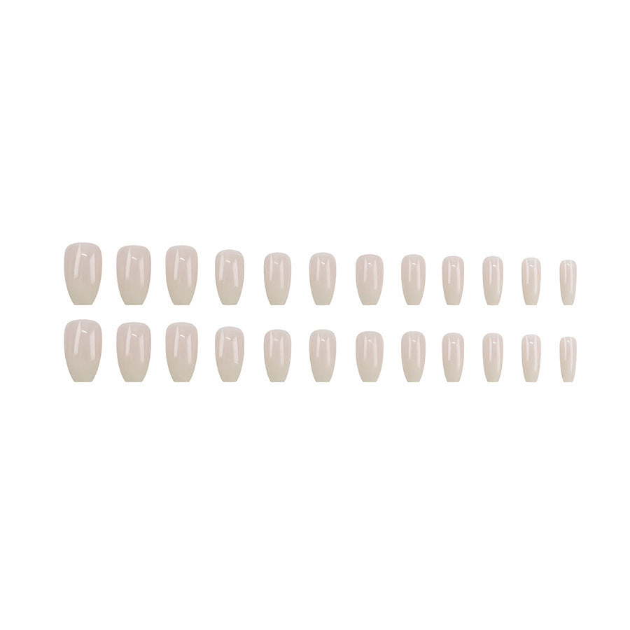 Pink Mid-Length Nail Sequins Set with Glue for Nail Art - Cute & Simple Design