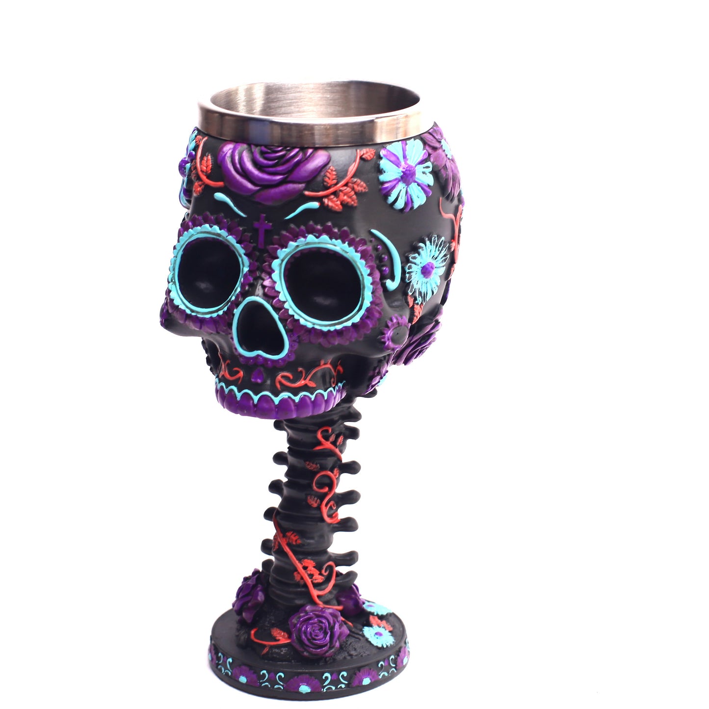 Resin Skull Goblet - Gothic Ghost Head Drinkware for Home & Bar