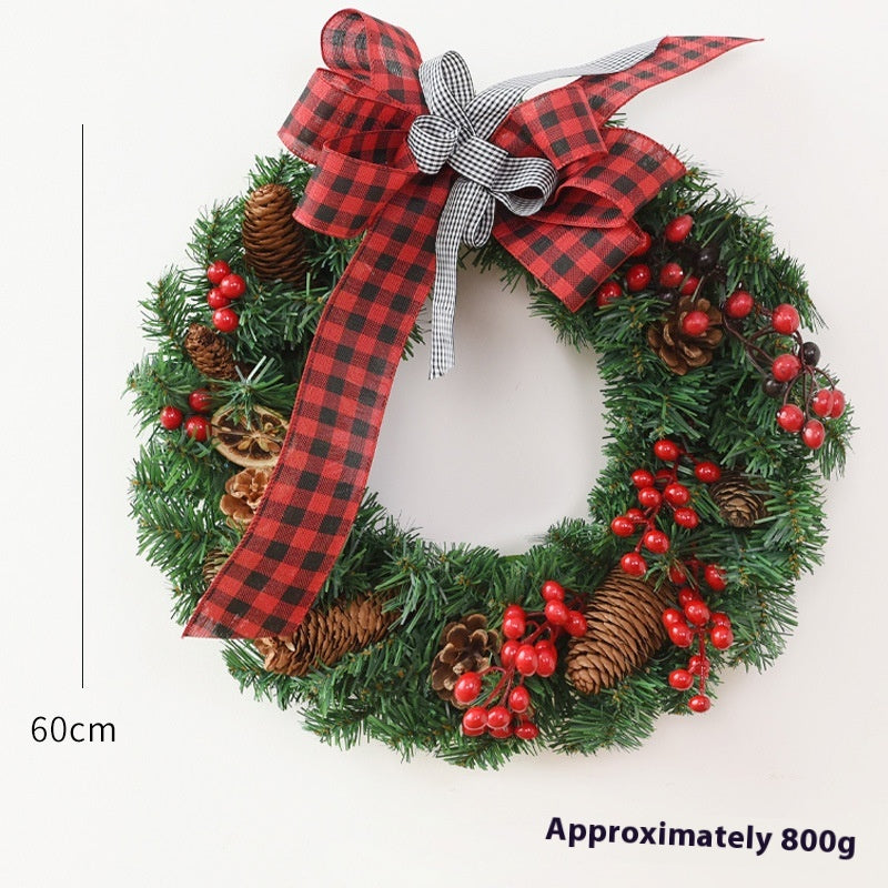 Christmas Garland Bow & Door Hanging Decorations for Festive Home Decor