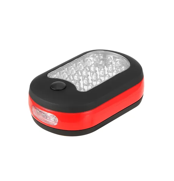 Portable Magnetic Work Light with Hang Hook 27 LEDs for Camping Hiking Emergency - Red