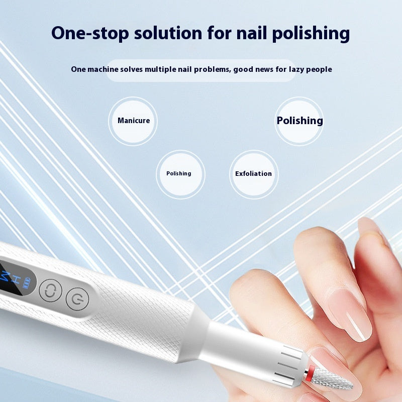 Portable Nail Polishing Machine Electric Nail Enamel Remover 3-Speed USB-C Rechargeable