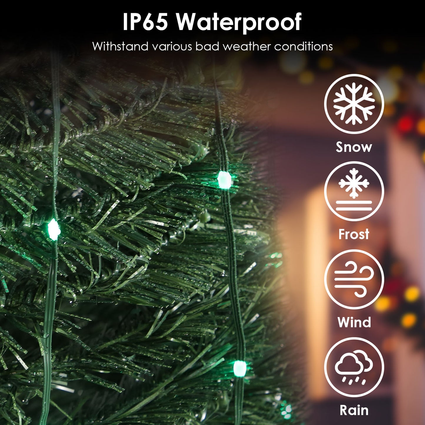 Collapsible Christmas Tree Lights with Remote Control - Multi-Color Options