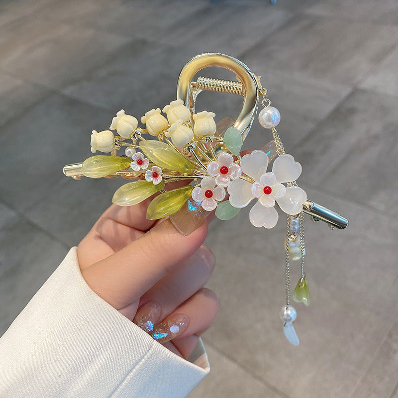 Shark Clip Hairpins Floral Alloy Hair Accessories
