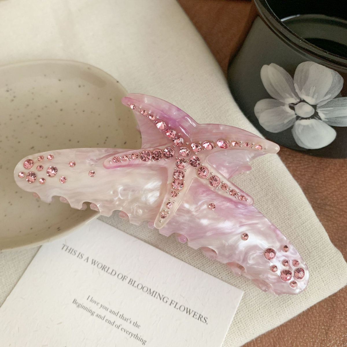 Starfish Hair Claw Accessory with Acetate Finish for Women
