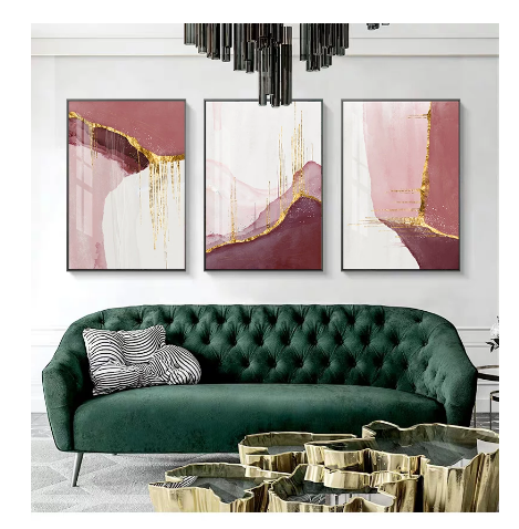 Abstract Purple Canvas Wall Art for Living Room - Modern Home Decor