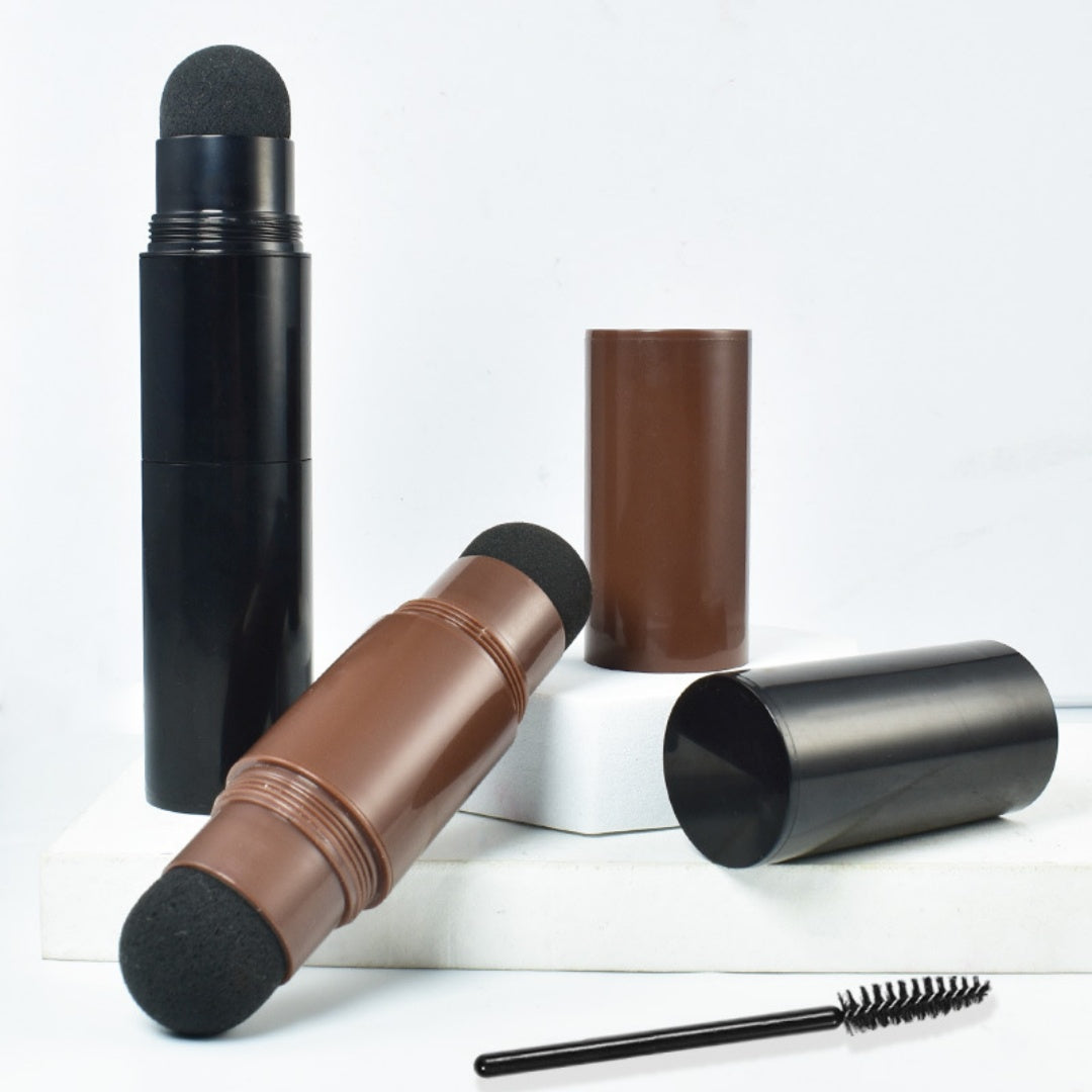 Double-Headed Eyebrow Powder Kit - Contour, Sculpt, Hairline, Suit