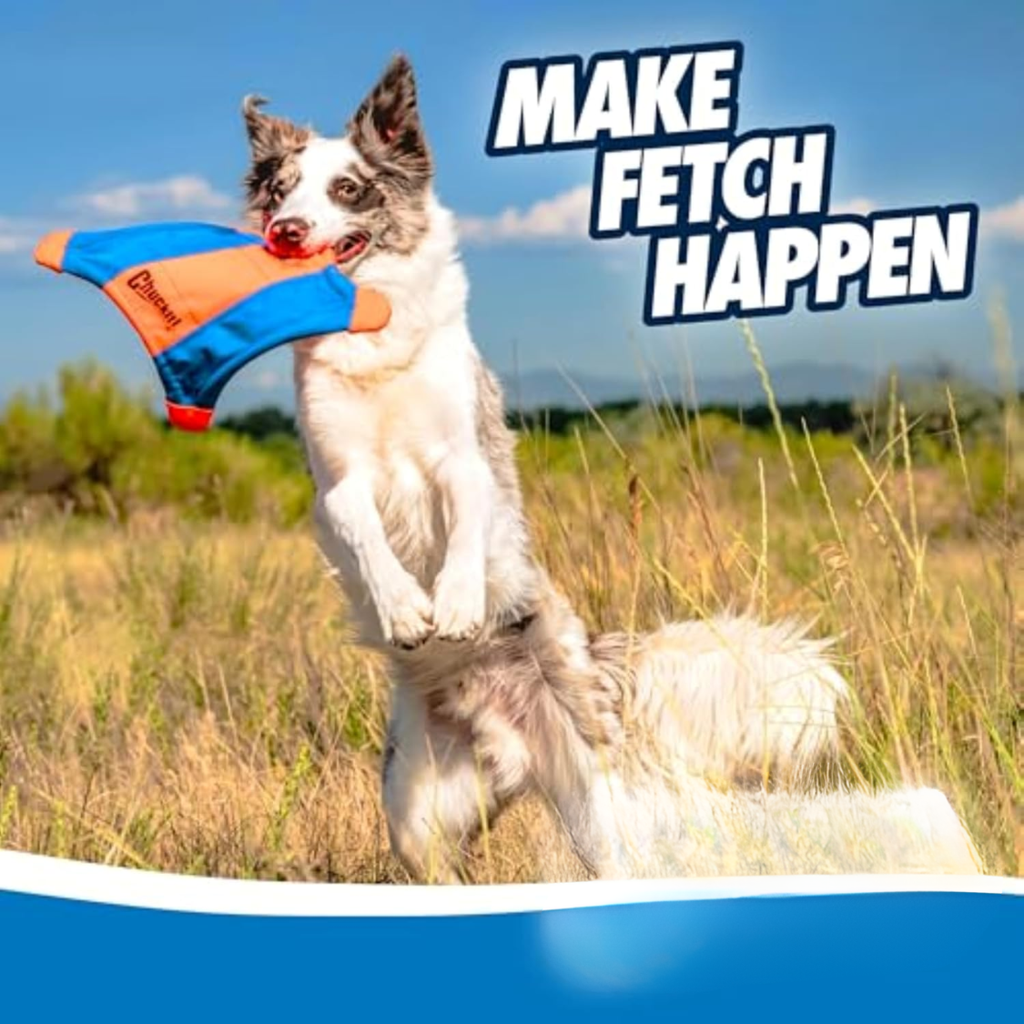Floating Dog Fetch Toy - Soft Durable Polyester Squirrel - 9.5 Inch