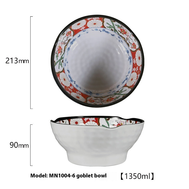 Japanese Cow-Shaped Porcelain Bowl Set for Kitchen & Dining