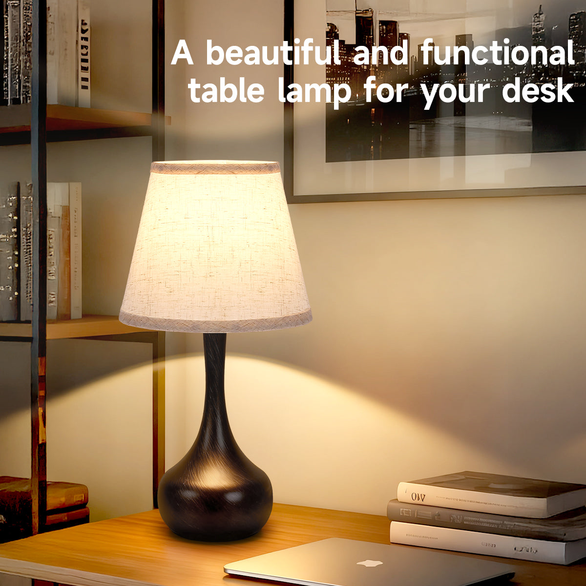 Touch Dimmable Bedside Lamps Set of 2 - LED Bulbs Included