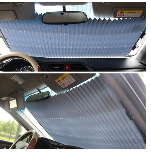 Double-Layer Car Sunshade Retractable Sun Visor for Automotive Protection