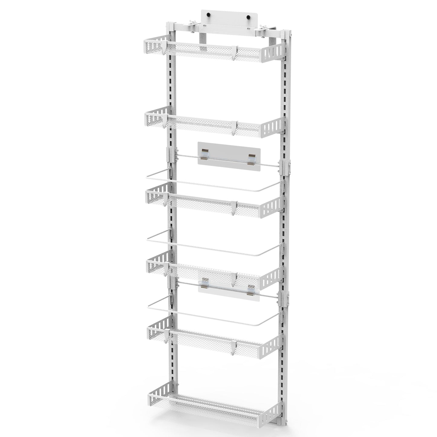 Black-White Options -- 1Pc Over The Door Pantry Organizer 6-Tier