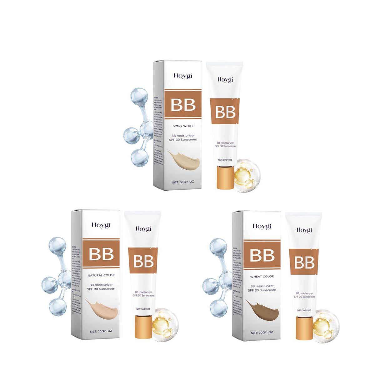Lightweight Liquid Foundation Concealer BB Cream SPF Protection for All Skin Types