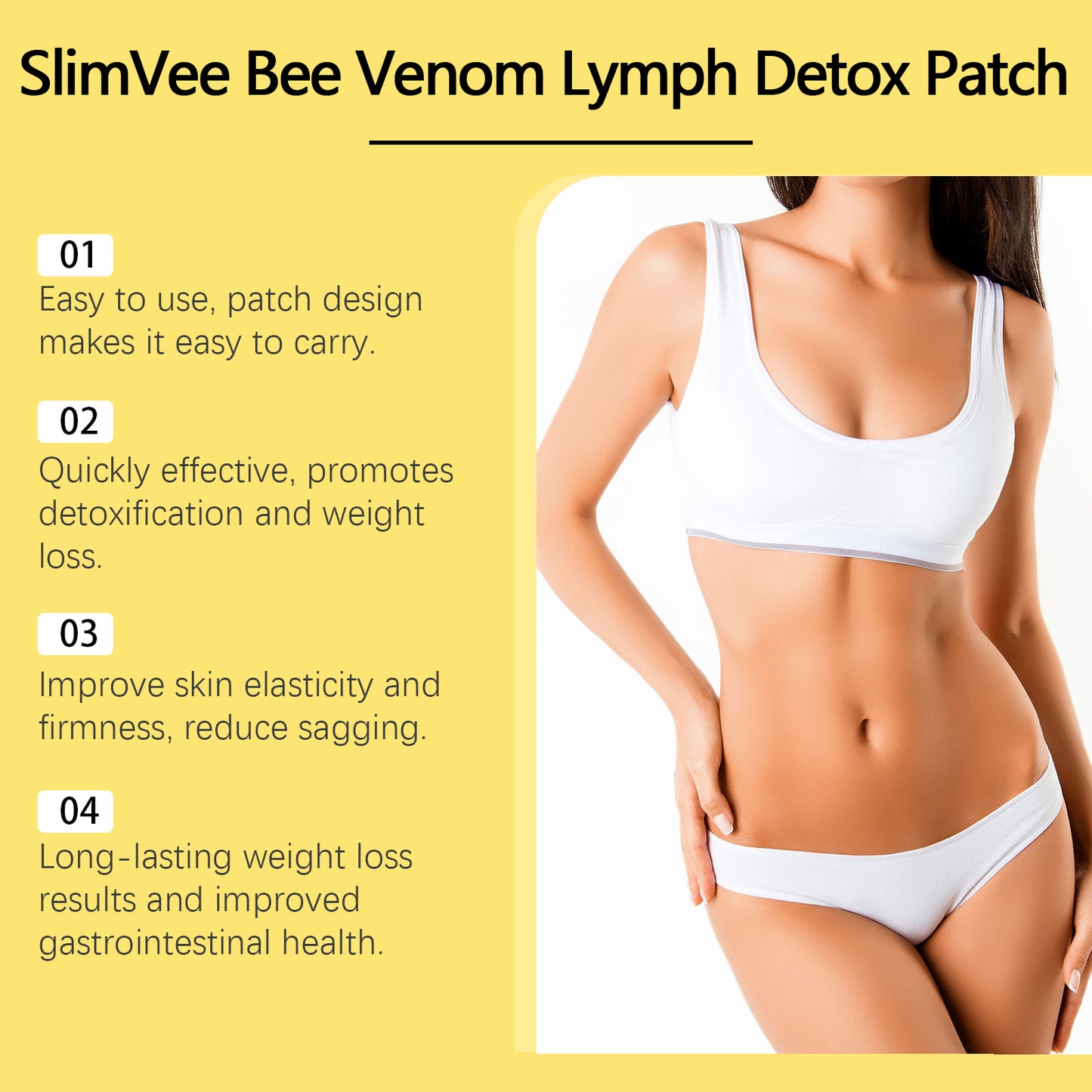Bee Venom Slimming Patch - Abdominal Firming & Shaping Treatment (10 Pack)