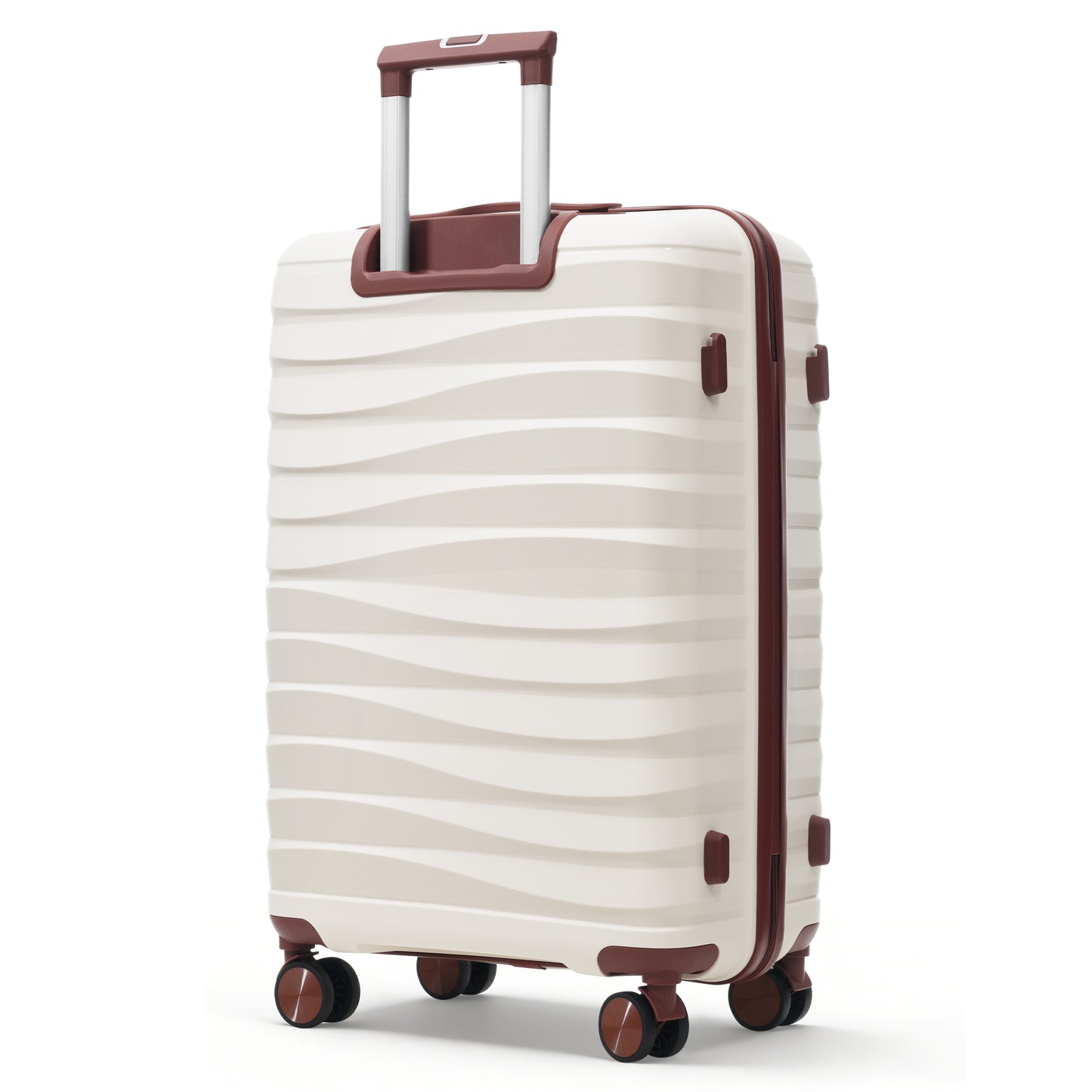 3-Piece Travel Luggage Set with TSA Lock - Ivory