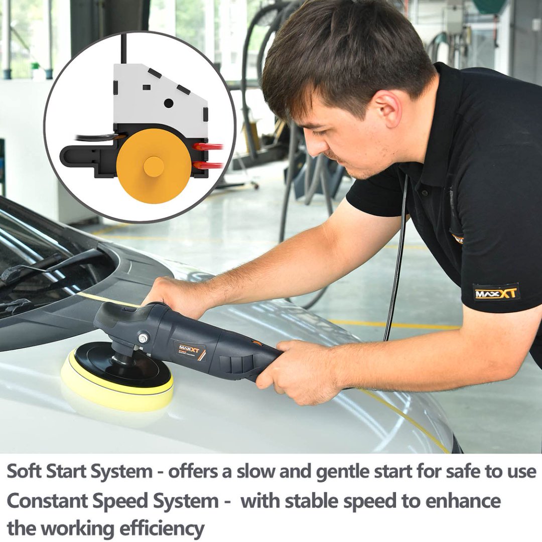 7 Inch Car Buffer Polisher Rotary Variable Speed Machine with Accessories