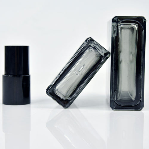 Portable Black Glass Perfume Storage Bottle Set - Upmarket Travel-Friendly Design