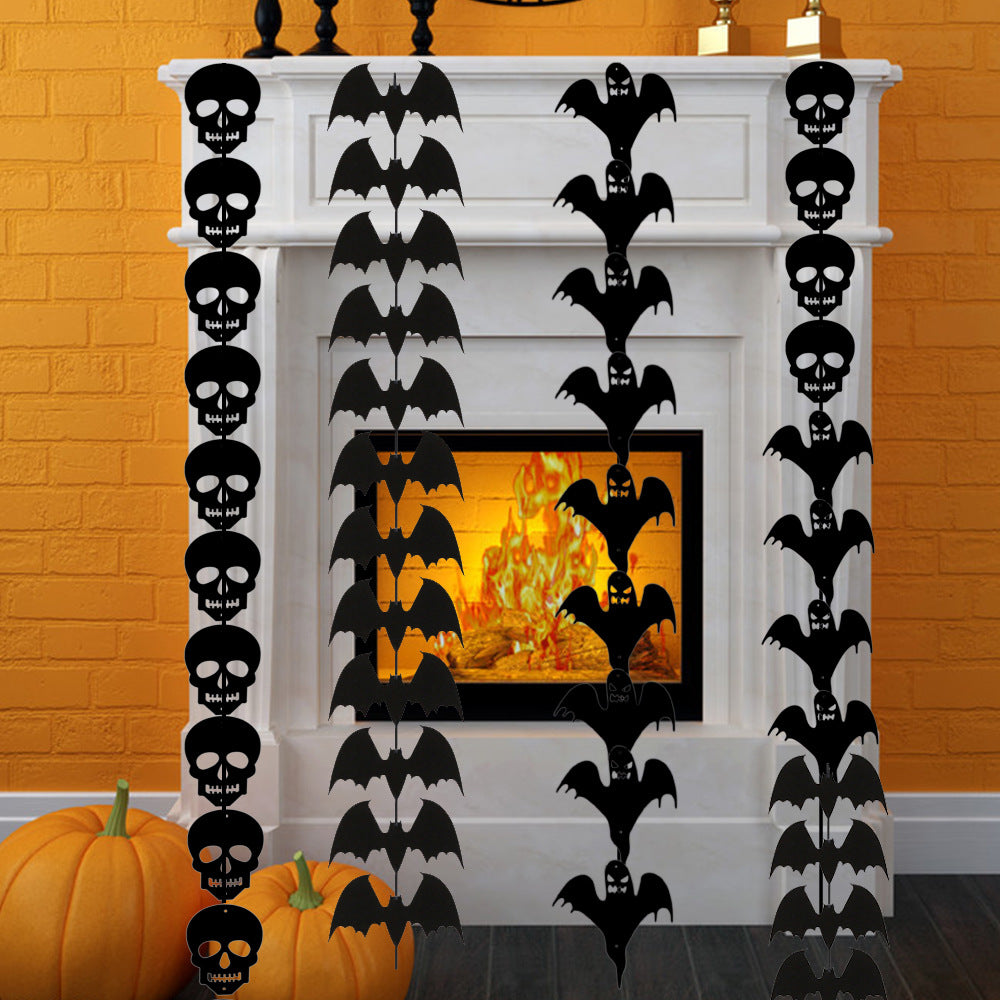 Halloween Non-Woven Bat String Decoration - Festive Party & Home Decor