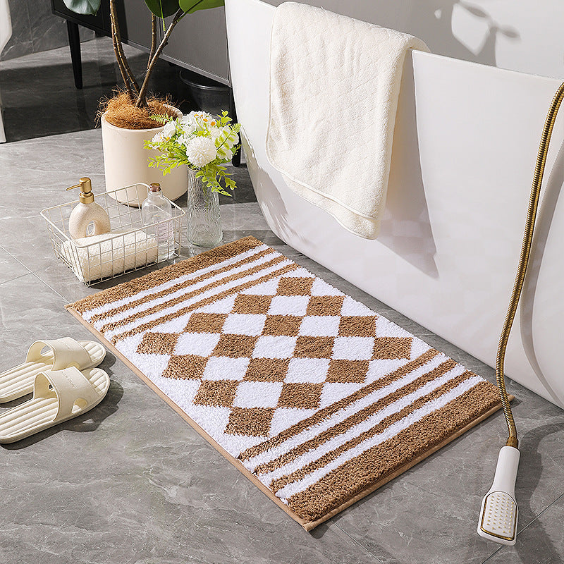 Non-Slip Absorbent Floor Mat for Bathroom - Thickened Woven Polyester