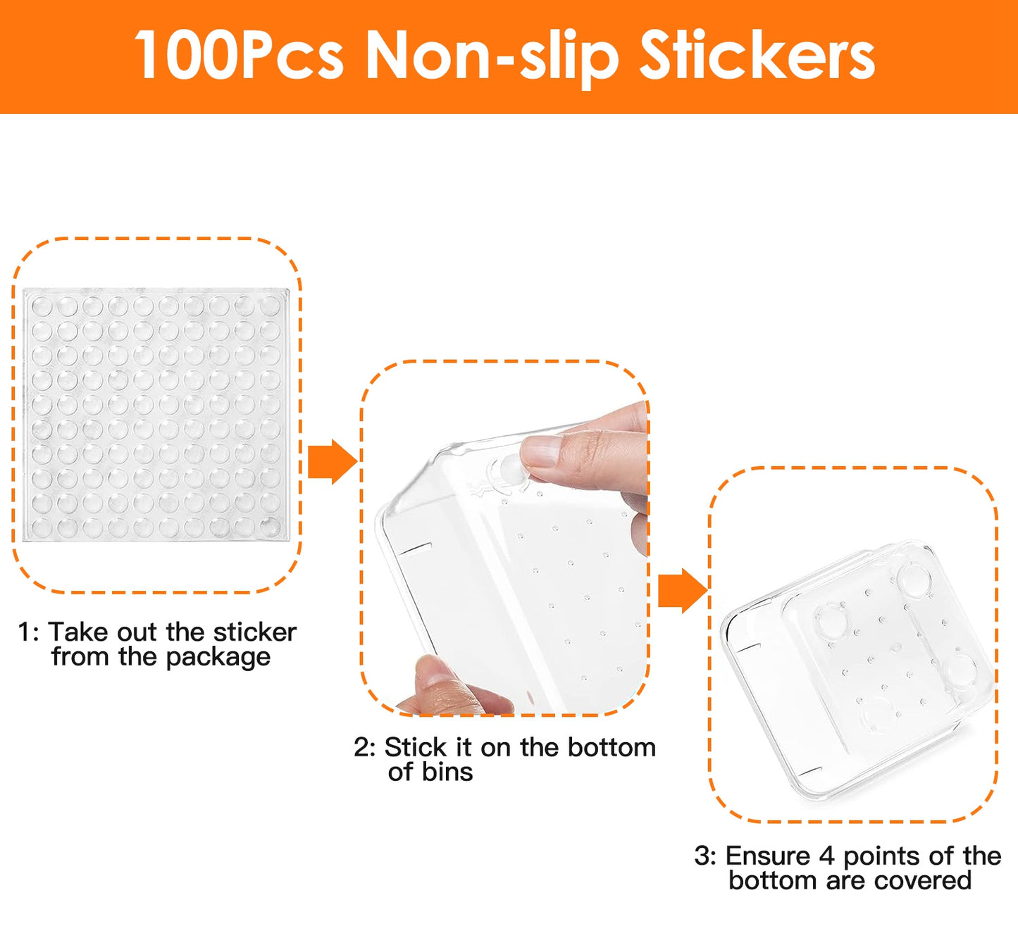 25Pcs Clear Plastic Drawer Organizers Set 4 Sizes Desk Dividers Trays