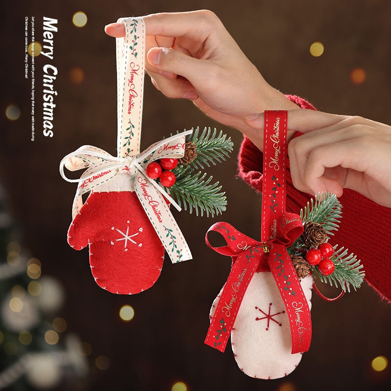 Christmas Hanging Decorations Set - Festive PVC & Plush Ornaments for Holiday Home Decor