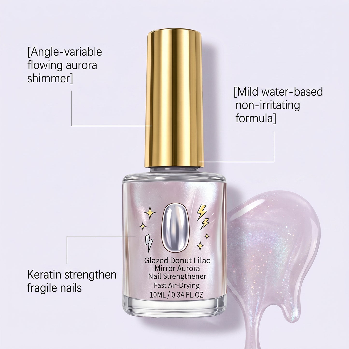 Multi-Color Refractive Gradient Nail Gel Polish - High Gloss Long-Lasting Top Coat