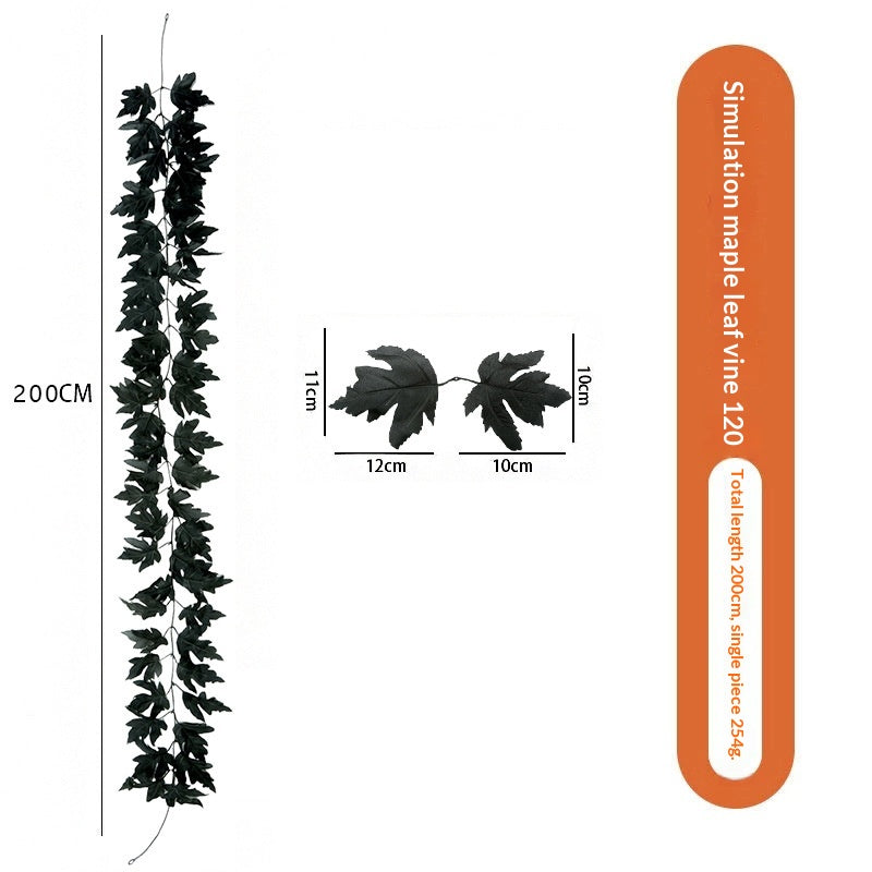 Artificial Maple Leaf Vine Wall Hanging Decoration for Halloween & Fall