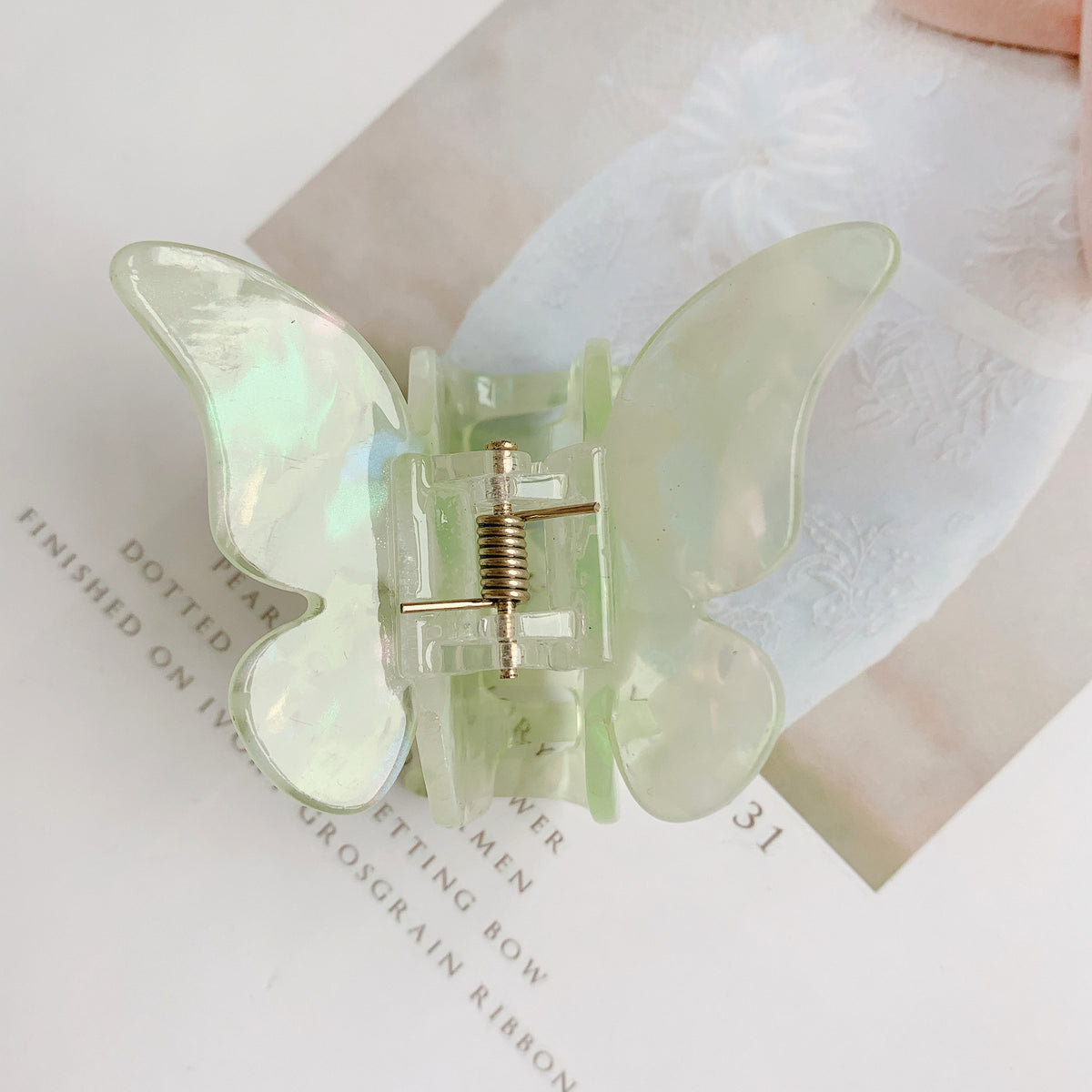 Butterfly Acetate Grab Clip - Multiple Colors