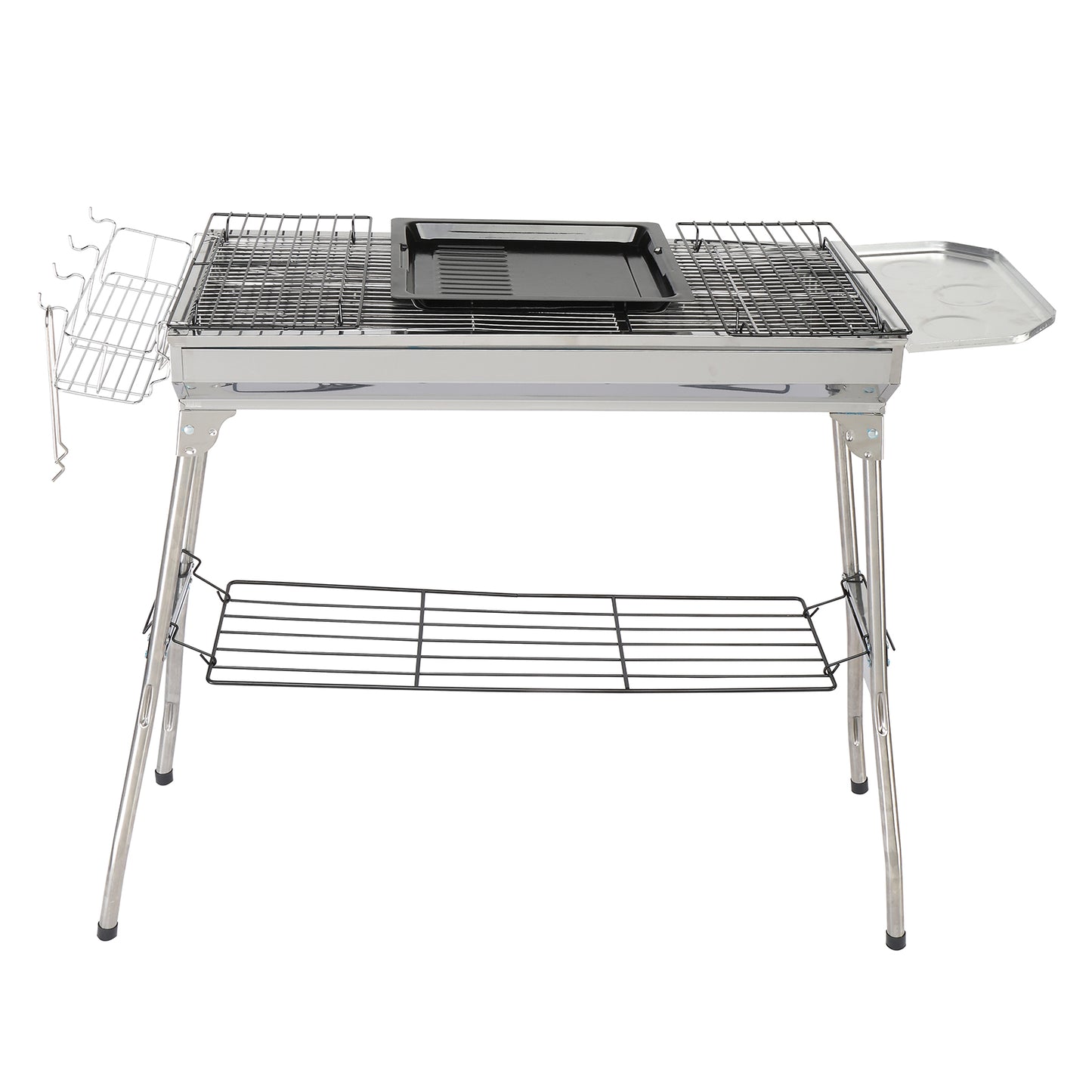 Portable Stainless Steel Barbecue Grill - 100x31x71cm