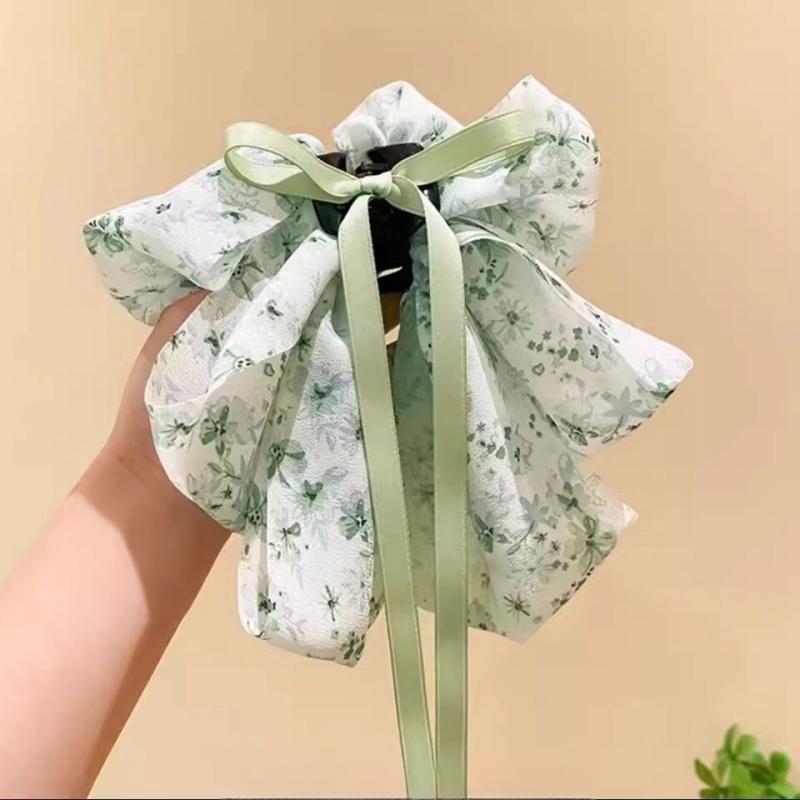 Sweet Bow Hair Clip for Women - Snow Yarn Headband & Hairpin Accessories