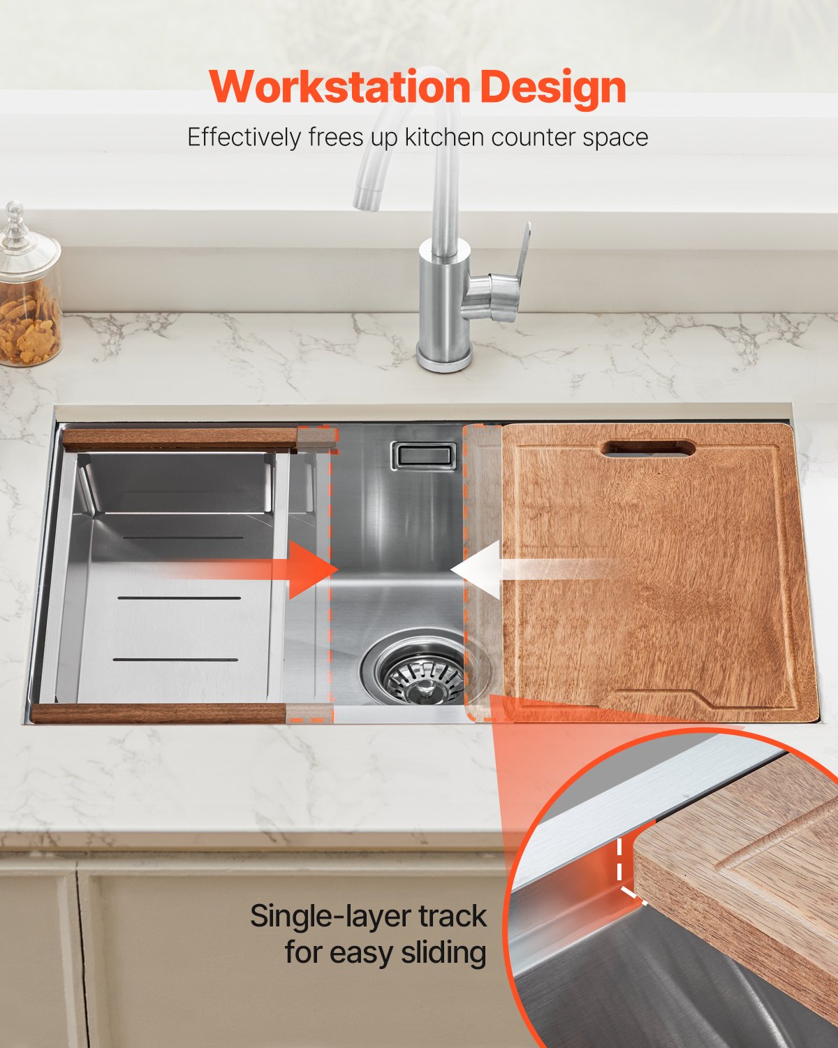 27-Inch Stainless Steel Undermount Kitchen Sink - Single Bowl