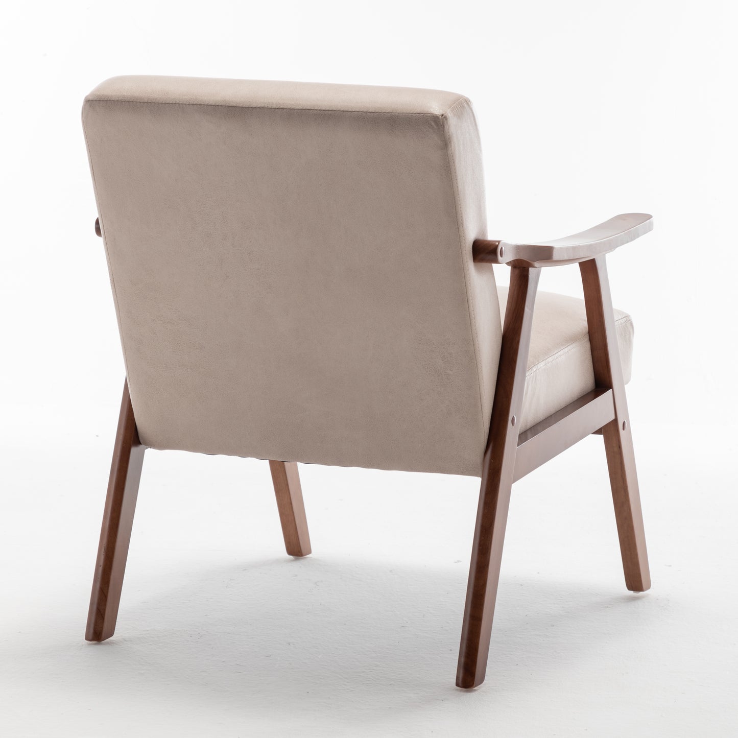 Accent Chair With Microfiber Upholstery And Solid Wood Frame, Classic